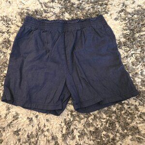 Joe Fresh Kids Navy Indigo Elastic Waist Pull-On Shorts Size L 10-12